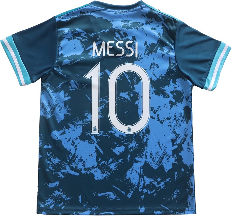 ORGBRAIN 2021 Argentina Away Copa-American #10 Kids Soccer Jersey & Shorts Set Youth Sizes - Image 3